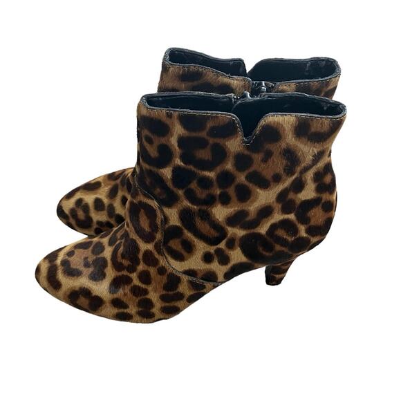 INC International Concepts Leopard Print Ankle Booties Size 6.5 - Picture 2 of 7